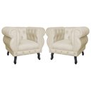 Ver imagem 1 de Kit 2 Poltronas Decorativa Sala Recepção Maya Suede Bege LM DECOR