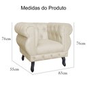 Ver imagem 7 de Kit 2 Poltronas Decorativa Sala Recepção Maya Suede Bege LM DECOR
