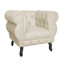 Ver imagem 3 de Kit 2 Poltronas Decorativa Sala Recepção Maya Suede Bege LM DECOR