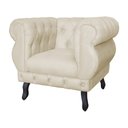 Ver imagem 4 de Kit 2 Poltronas Decorativa Sala Recepção Maya Suede Bege LM DECOR