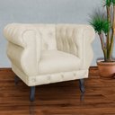 Ver imagem 2 de Kit 2 Poltronas Decorativa Sala Recepção Maya Suede Bege LM DECOR