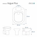 Ver imagem 3 de Assento Sanitário Acrílico Vogue Plus Branco para vaso Deca