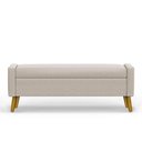 Ver imagem 1 de Recamier Bau Paris 1,40m Suede Bege - Inova Decor