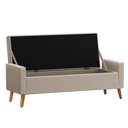Ver imagem 2 de Recamier Bau Paris 1,40m Suede Bege - Inova Decor