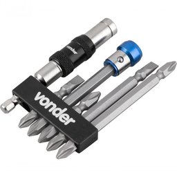 Jogo de Bits/ponteiras com 8 Peças com Extensão Magnética Articulada Vonder - 4