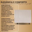 Ver imagem 5 de Cabeceira 160 Cm Queen Linho Cama Box Estofada Moderna Frame:bege