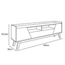 Ver imagem 4 de Rack para Tv Florença 2 Portas Off White/naturalle - Bechara