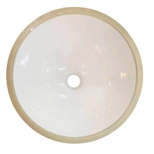 Cuba de Embutir de Cerâmica Redonda Rd1 390x140 White para Icc Docol