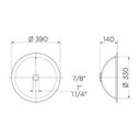 Ver imagem 2 de Cuba de Embutir de Cerâmica Redonda Rd1 390x140 White para Icc Docol