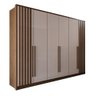 Guarda Roupas Casal 100% Mdf 6 Portas 5 Gavetas Moscou Ripado - Mais Móveis Newcanion/offwhite - 1