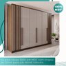 Guarda Roupas Casal 100% Mdf 6 Portas 5 Gavetas Moscou Ripado - Mais Móveis Newcanion/offwhite - 6