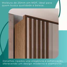 Guarda Roupas Casal 100% Mdf 6 Portas 5 Gavetas Moscou Ripado - Mais Móveis Newcanion/offwhite - 5