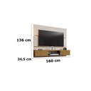 Ver imagem 3 de Painel Para TV Âmbar Off White Com Cinamomo Ripado - Bechara Móveis