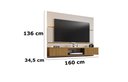 Ver imagem 3 de Painel Para TV Âmbar Off White Com Cinamomo Ripado - Bechara Móveis