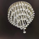 Ver imagem 2 de Belíssimo Lustre de Cristal para Quarto/ Sala de Jantar, Base de Inox Polido com 50cm de Diâmetros e