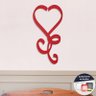 Acrílico Decorativo Coração Entrelaçado (24x48cm) - 4