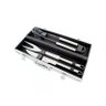 Kit Churrasco Inox 3 Peças Acompanha Maleta em Alumínio - 1