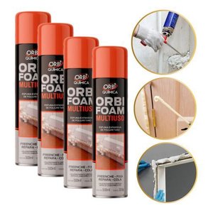 Espuma Expansiva Orbi Foam 460ml 280g Caixa com 4 Unidades