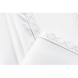 Conjunto Cama Casal Queen Size Madri Bordado 300 Fios Super Macio:branco - 4