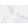 Conjunto Cama Casal Queen Size Madri Bordado 300 Fios Super Macio:branco - 4