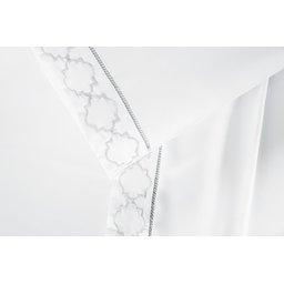 Conjunto Cama Casal Queen Size Madri Bordado 300 Fios Super Macio:branco - 3
