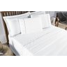 Conjunto Cama Casal Queen Size Madri Bordado 300 Fios Super Macio:branco - 2