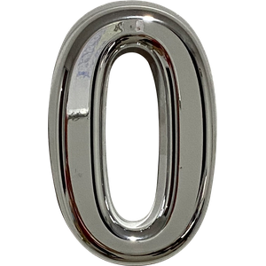 Números Residencial PVC Espelhado 15 Cm Resistente Elegante:Prata/0