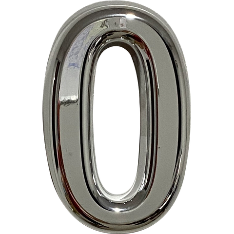 Números Residencial PVC Espelhado 15 Cm Resistente Elegante:Prata/0