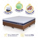 Ver imagem 4 de Conjunto Box Marrom Durban Azul Espuma D28 Queen 158x198x57 - King House