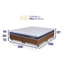 Ver imagem 3 de Conjunto Box Marrom Durban Azul Espuma D28 Queen 158x198x57 - King House