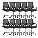 Ver imagem 1 de Kit 10 Cadeiras Diretor Secretaria Home Office Escritorio New Java Preta