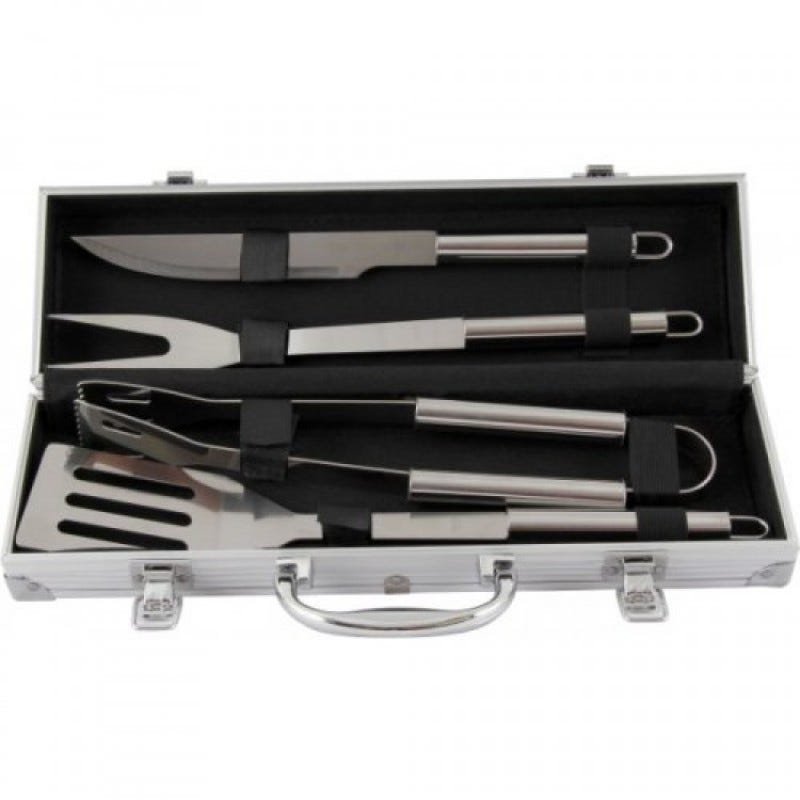 Kit Churrasco Inox com 4 Peças e maleta em alumínio - 3