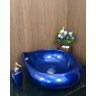 Cuba de louça de sobrepor gota azul 46,5 x 19,5cm - 2