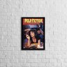 Quadro Pulp Fiction - Uma Thurman 45x34cm - com vidro:Madeira preta - 1