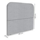 Ver imagem 3 de Cabeceira Casal 140 Cm com Frame Alana Boucle Cinza Artte