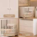 Ver mais imagens de Quarto de Bebê Completo Berço 3 em 1 com Colchão/Guarda-Roupa e Cômoda Encanto Multimóveis