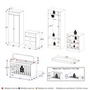 Ver imagem 4 de Quarto de Bebê Completo Berço 3 em 1 com Colchão/Guarda-Roupa e Cômoda Encanto Multimóveis