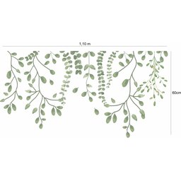 Adesivo de Parede Folhagens e Folhas Verdes Roda Teto - 2