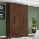 Ver imagem 1 de Guarda Roupa Solteiro Maximus Plus 4 Portas de Bater 4 Gavetas 