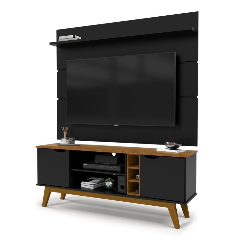 Conjunto Painel e Rack Vincent 1.6 Preto - 3