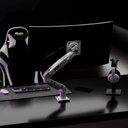 Ver imagem 5 de Suporte Articulado Gamer de Mesa para Monitor 17 a 35 Polegadas até 9kg Pistão a Gás Elg F80SKIN-W