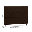 Ver imagem 3 de Cabeceira Estofados Casal Queen Quarto 1,64cm Poliana Suede Marrom Madelina Decor