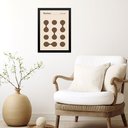Ver imagem 1 de Quadro Bauhaus Marrom - Circles Drops 45x34cm - com Vidro:moldura Preta