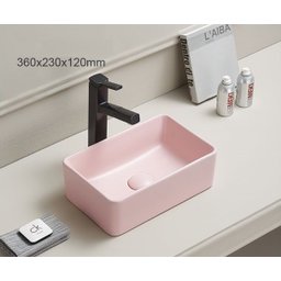 Cuba de Apoio Evier Rosa Pink 36x23x12 Banheiro Pequeno - 3