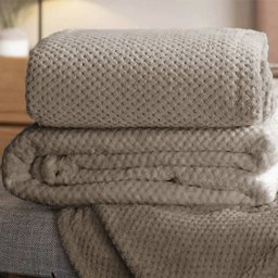 Cobertor Casal Habitat Microflanelado Efeito Favo 200x220 Ouro Fino 33384 - 1