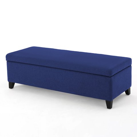 Recamier Bau Julia 1,60m Suede Azul Marinho - Inova Decor Inova Decorações
