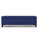 Ver imagem 3 de Recamier Bau Julia 1,60m Suede Azul Marinho - Inova Decor Inova Decorações