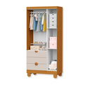 Ver imagem 6 de Quarto de Bebe Berço Americano + Guarda Roupa Infantil 3P 3g Apolo com Colchção Areia Savana