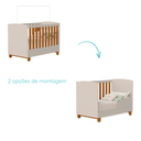 Ver imagem 4 de Quarto de Bebe Berço Americano + Guarda Roupa Infantil 3P 3g Apolo com Colchção Areia Savana
