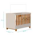 Ver mais imagens de Quarto de Bebe Berço Americano + Guarda Roupa Infantil 3P 3g Apolo com Colchção Areia Savana